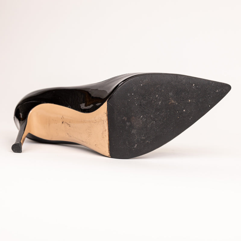 Gianvito Rossi Black Patent Leather Heels 40