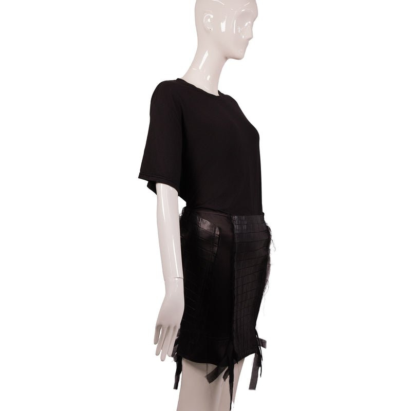 Givenchy Black Gray Graffiti Mini Skirt Size 38