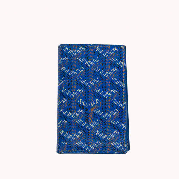 Goyard Blue Goyardine Saint Pierre Wallet