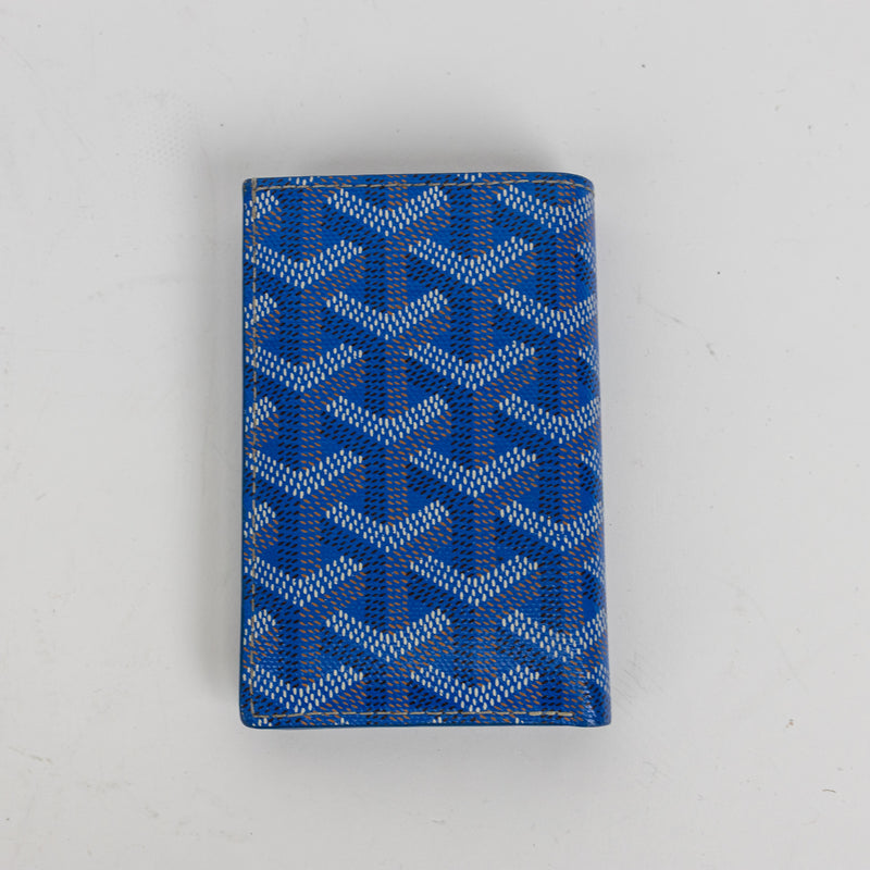 Goyard Blue Goyardine Saint Pierre Wallet