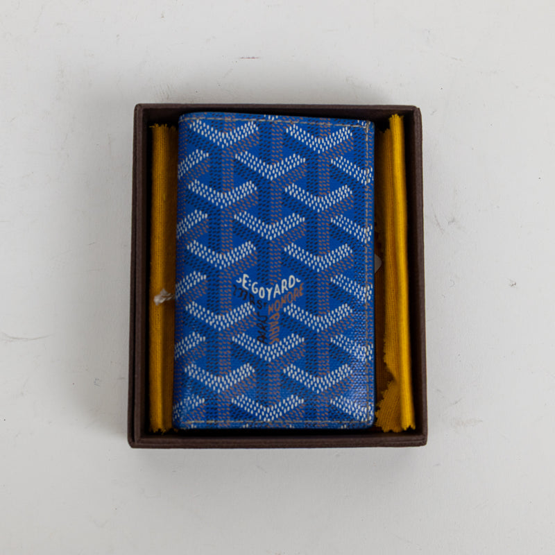 Goyard Blue Goyardine Saint Pierre Wallet
