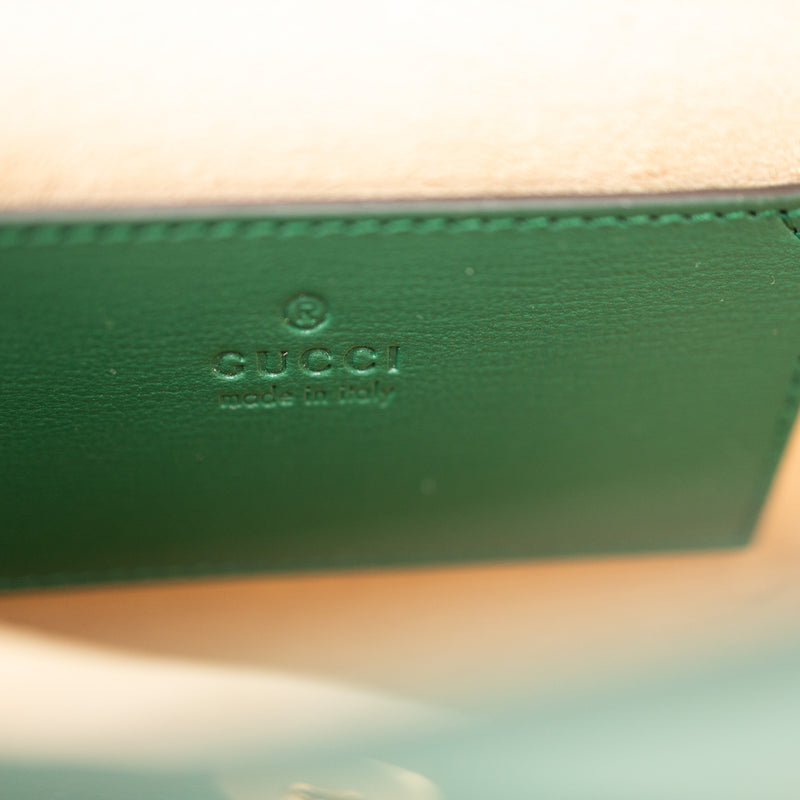 Gucci Green Monochrome Leather Azalea 1955 Horsebit Shoulder Bag