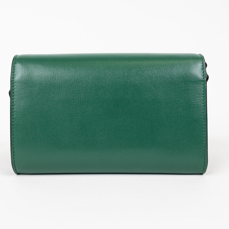 Gucci Green Monochrome Leather Azalea 1955 Horsebit Shoulder Bag