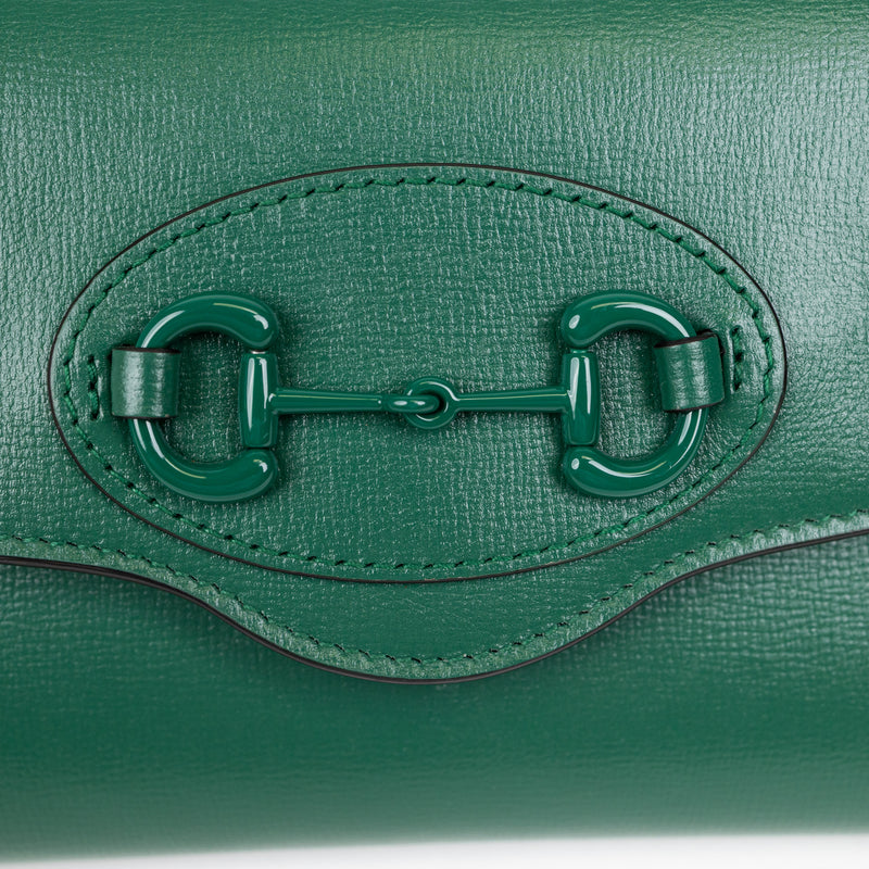 Gucci Green Monochrome Leather Azalea 1955 Horsebit Shoulder Bag