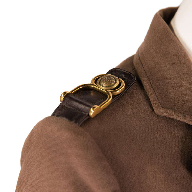 Gucci Brown Belted Center Button Jacket Size S