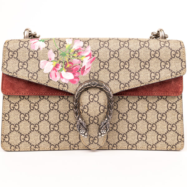 Gucci Brown Flroal Supreme Dionysus Floral Small Handbag