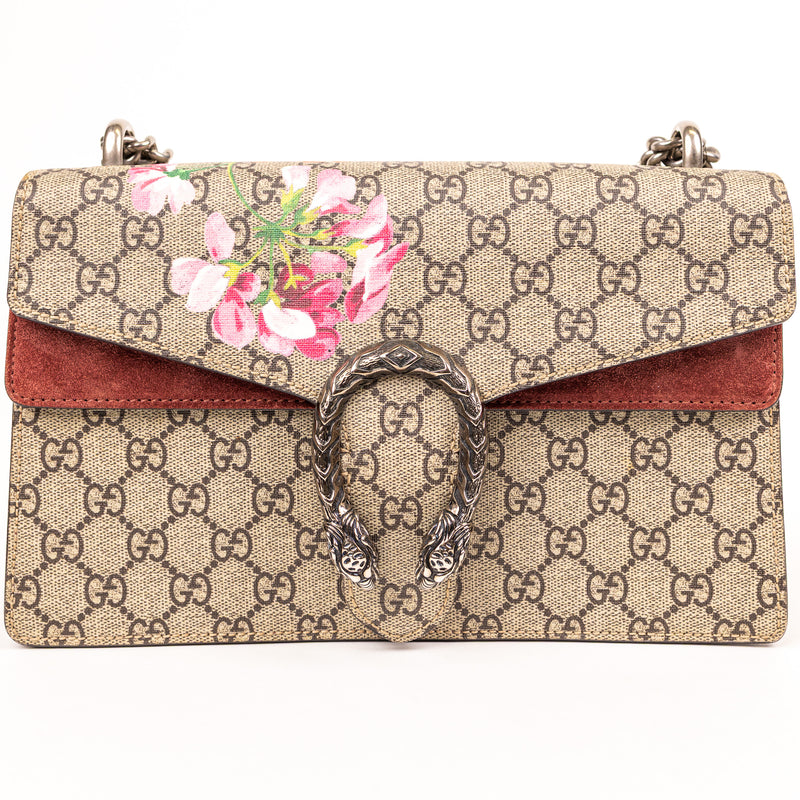 Gucci Brown Flroal Supreme Dionysus Floral Small Handbag