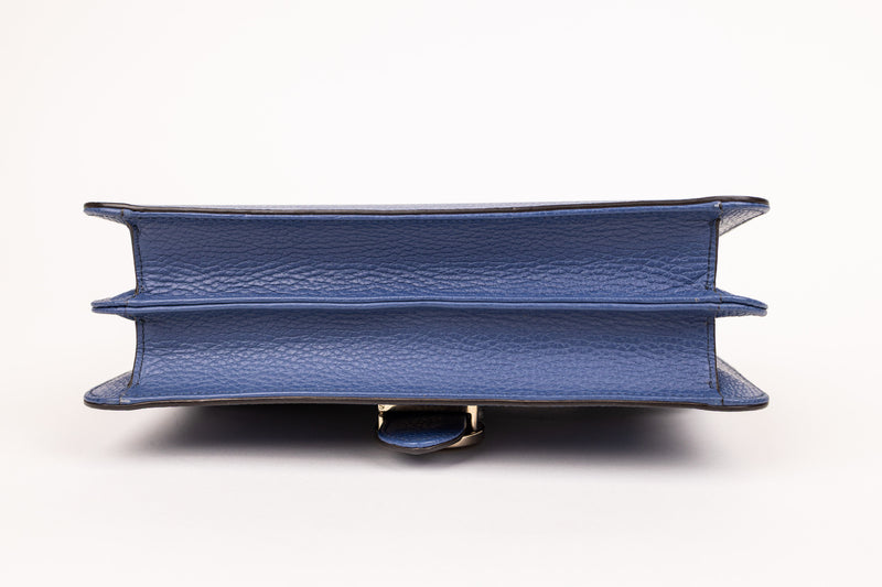 Gucci Blue Dollar Calfskin Interlocking G Wallet on a Chain Bag