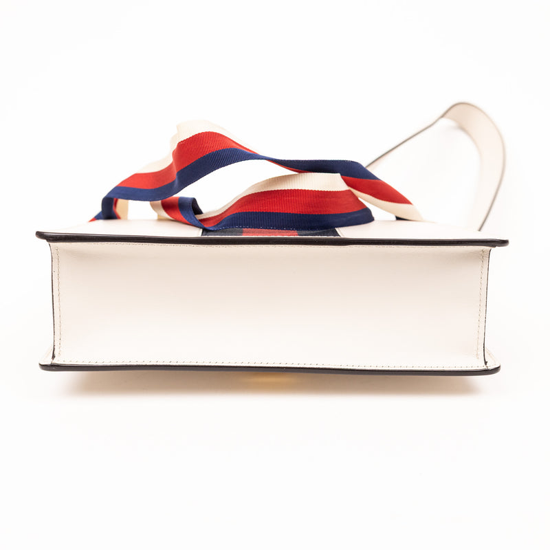 Gucci Off White Cream Leather Sylvie Bag