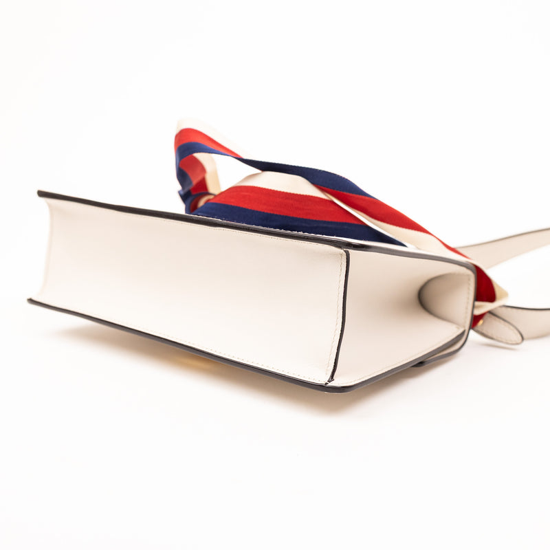 Gucci Off White Cream Leather Sylvie Bag