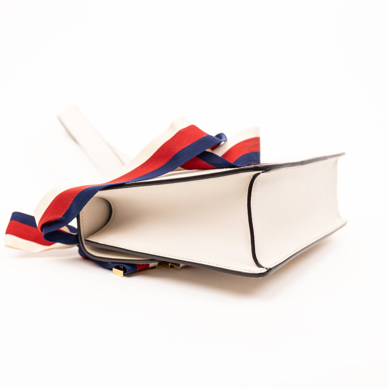 Gucci Off White Cream Leather Sylvie Bag