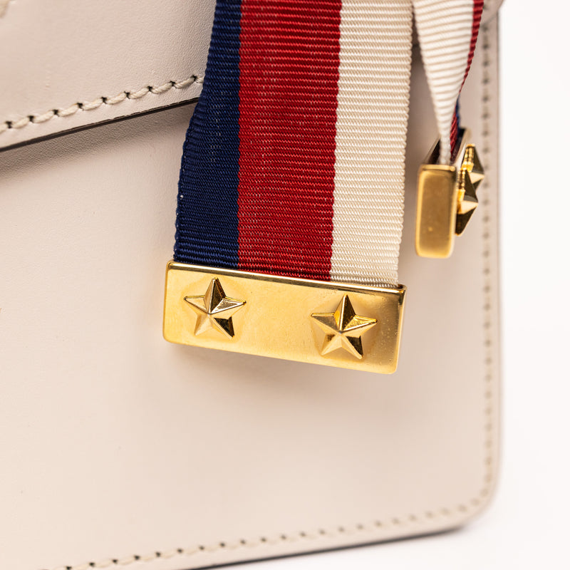Gucci Off White Cream Leather Sylvie Bag