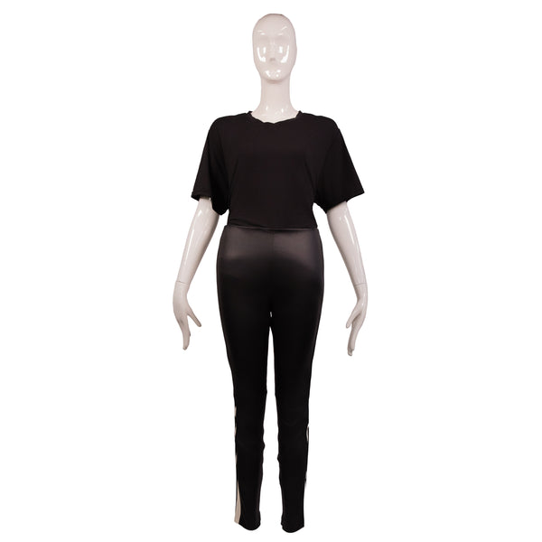 Christian Dior Black White Lambskin Bi-Color Leggings Size 4