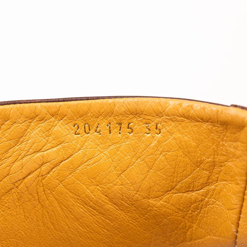 Gucci Brown Tall Leather Flat Boots 35