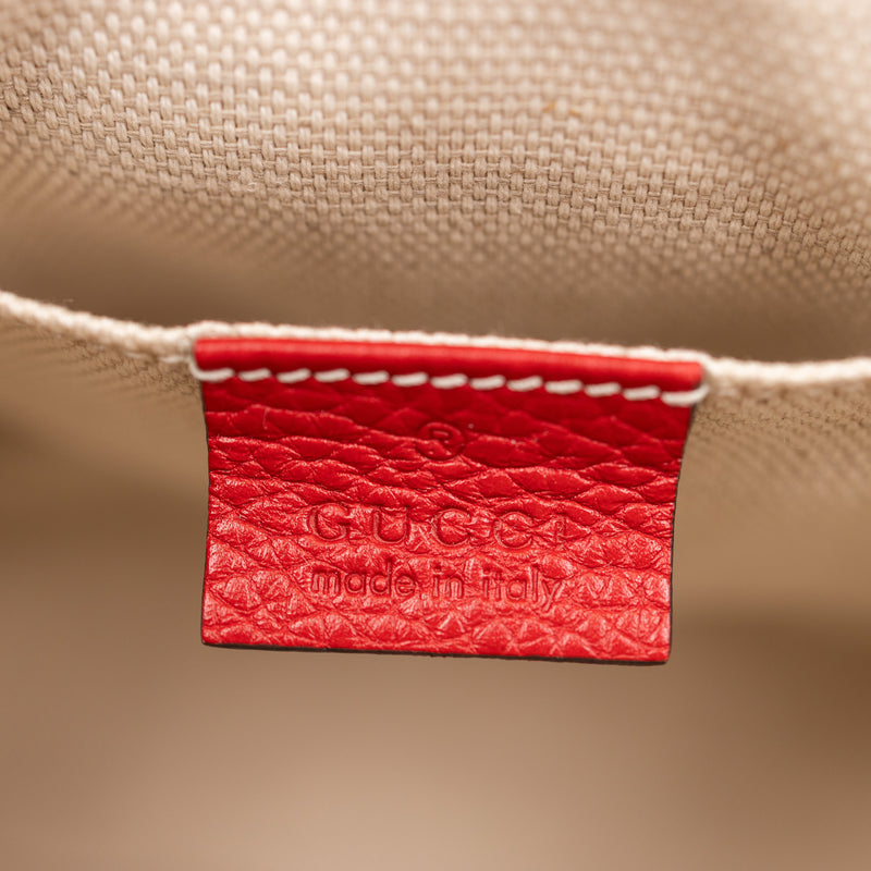 Gucci Soho Red Leather GG Tassel Crossbody Bag