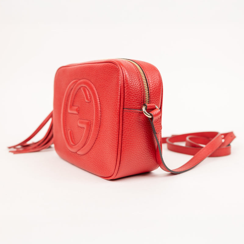 Gucci Soho Red Leather GG Tassel Crossbody Bag