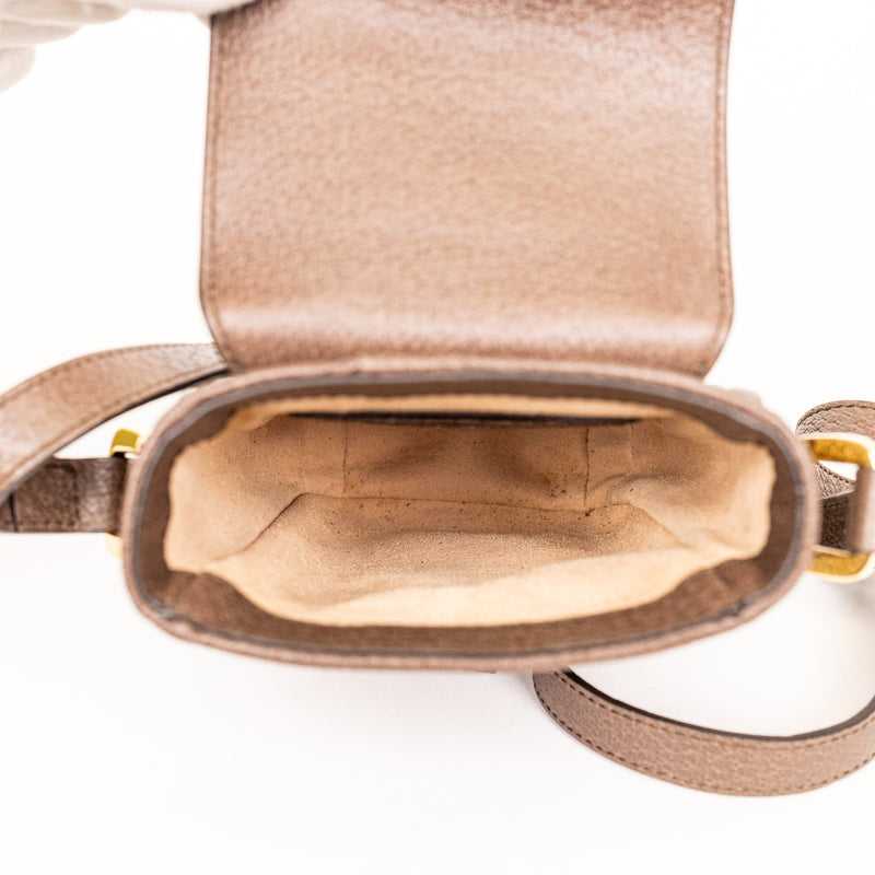 Gucci Vertical Phone Bag Brown Striped Supreme Crossbody