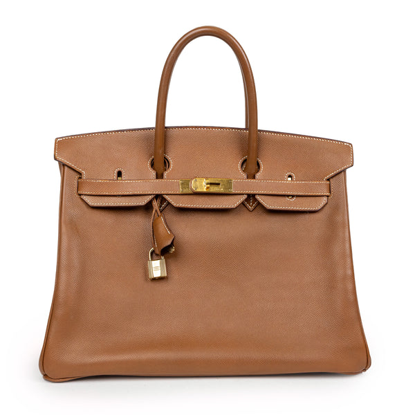 Hermes Gold Togo Leather Birkin 35cm Bag GHW