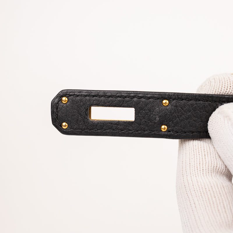 Hermes Black Noir Togo Leather Kelly 32cm Handbag