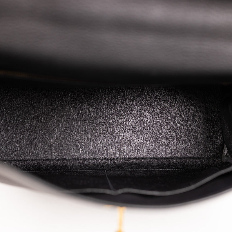 Hermes Black Noir Togo Leather Kelly 32cm Handbag