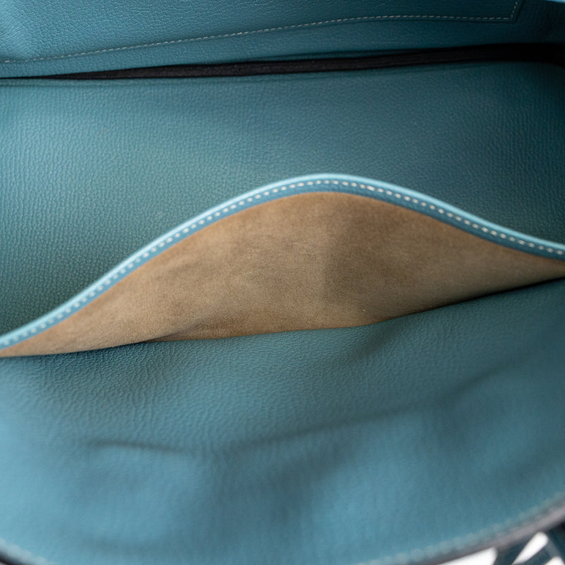 Hermes Blue Jean Togo Leather Birkin 35 cm Bag SHW