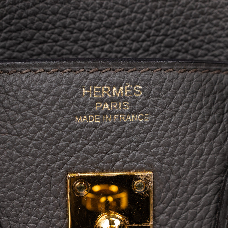 Hermès Birkin 30 Etain Gray with Gold Hardware