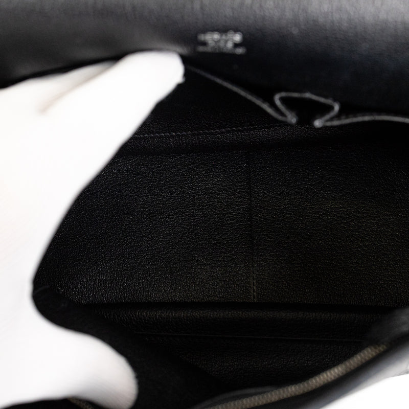 Hermès Black Clemence Jypsière 31cm Palladium Hardware