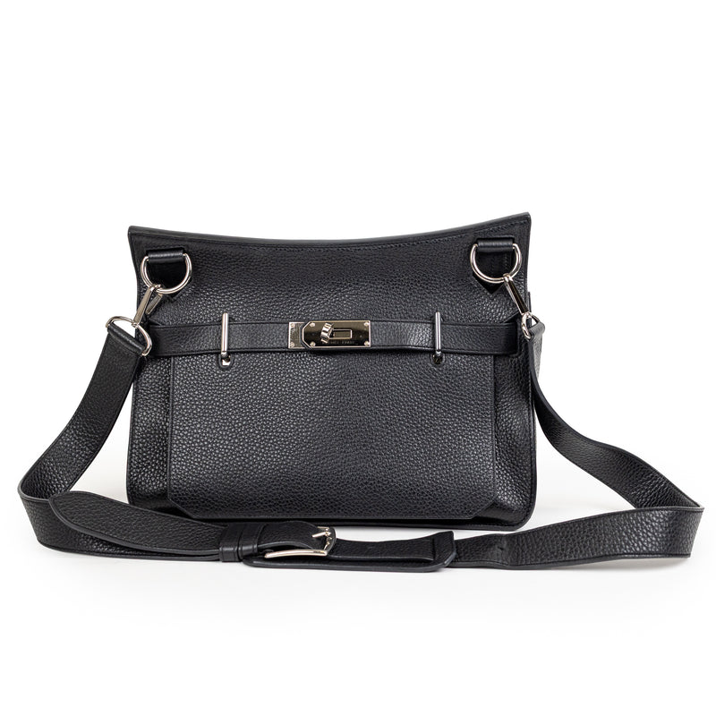 Hermès Black Clemence Jypsière 31cm Palladium Hardware