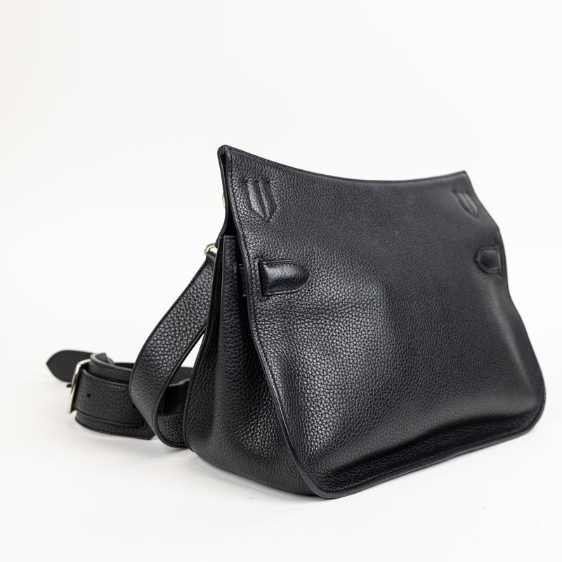 Hermès Black Clemence Jypsière 31cm Palladium Hardware