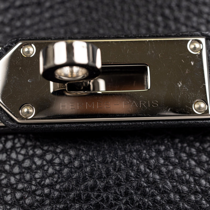 Hermès Black Clemence Jypsière 31cm Palladium Hardware