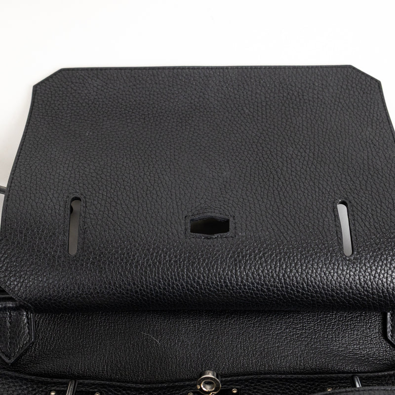 Hermès Black Clemence Jypsière 31cm Palladium Hardware