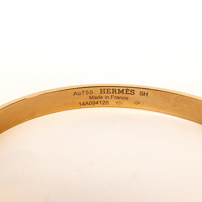 Hermes 18K Rose Gold Collier de Chien Stud Bracelet