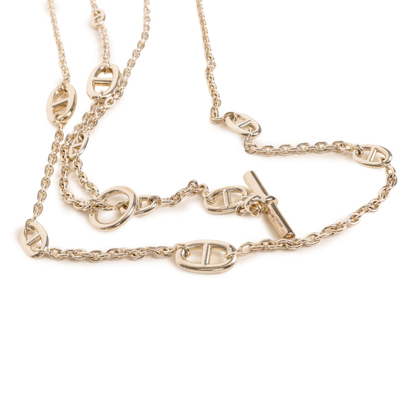 Hermes Sterling Silver Farandole 120 Toggle Necklace