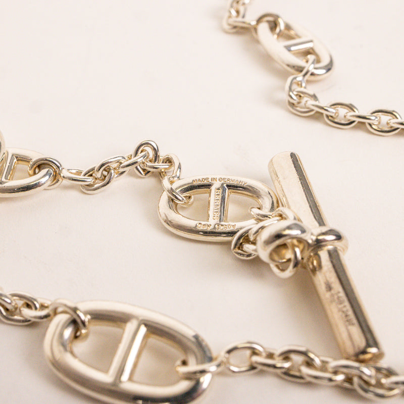 Hermes Sterling Silver Farandole 120 Toggle Necklace