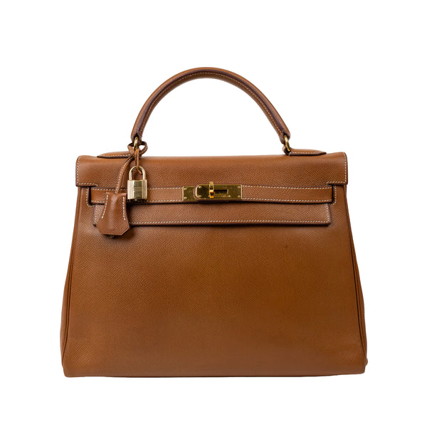 Hermès Kelly 32 Gold Leather with Gold Hardware