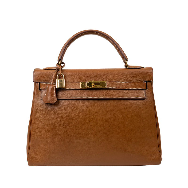 Hermès Kelly 32 Gold Leather with Gold Hardware