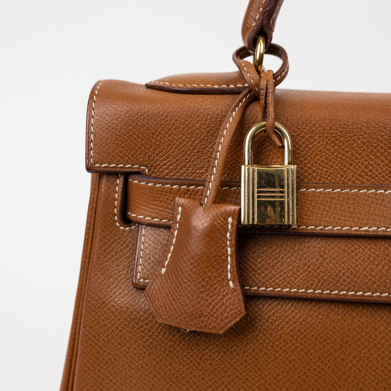 Hermès Kelly 32 Gold Leather with Gold Hardware