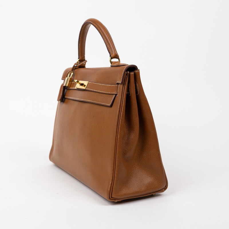 Hermès Kelly 32 Gold Leather with Gold Hardware