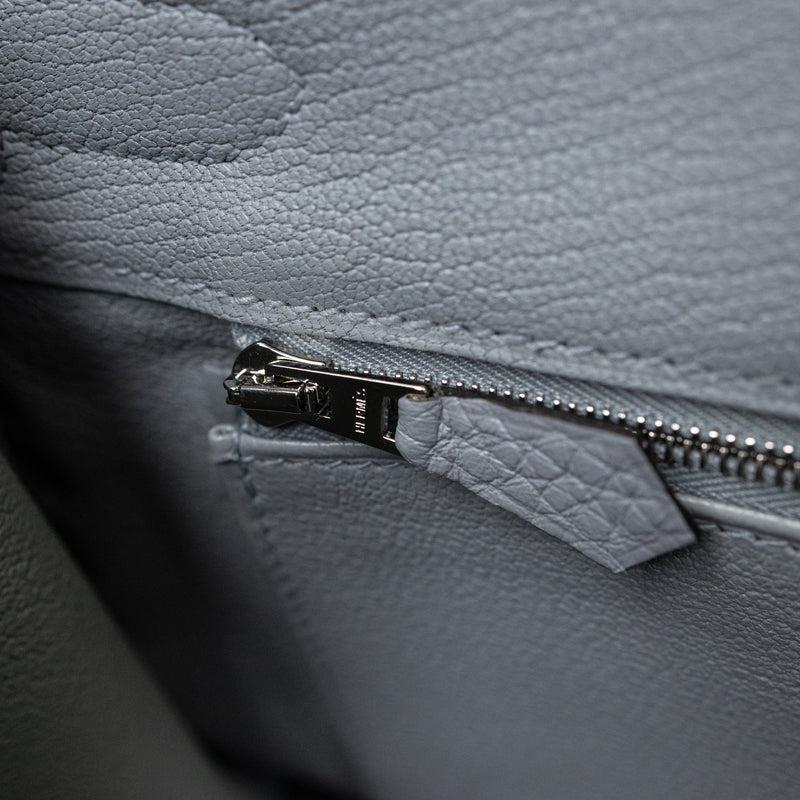 Hermes Gray Gris Patine Togo Leather Birkin 30cm Bag Palladium Hardware