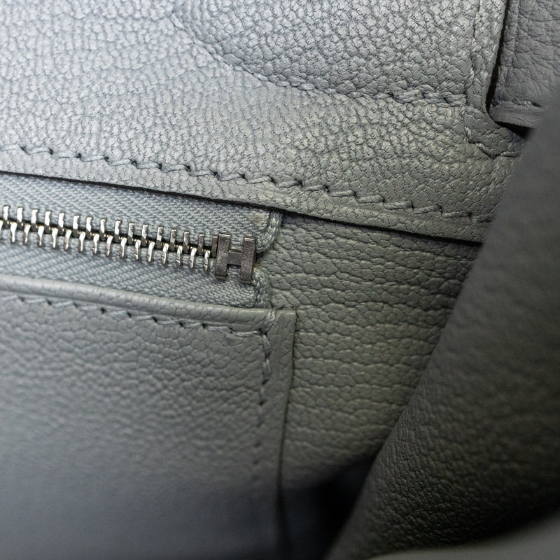 Hermes Gray Gris Patine Togo Leather Birkin 30cm Bag Palladium Hardware