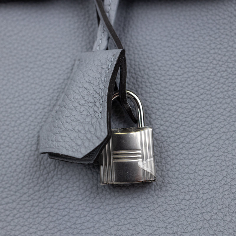 Hermes Gray Gris Patine Togo Leather Birkin 30cm Bag Palladium Hardware