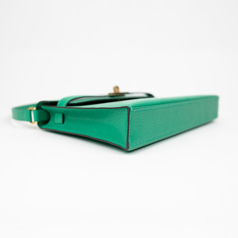 Hermes Bamboo Green Chevre Kelly Elan Shoulder Bag
