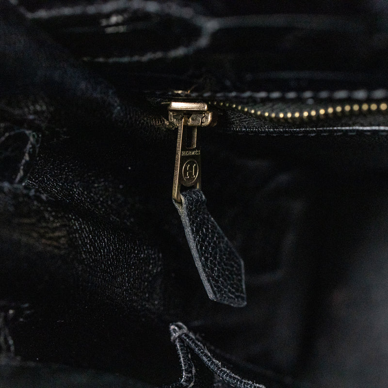Hermès Black Crocodile Kelly 32cm GHW