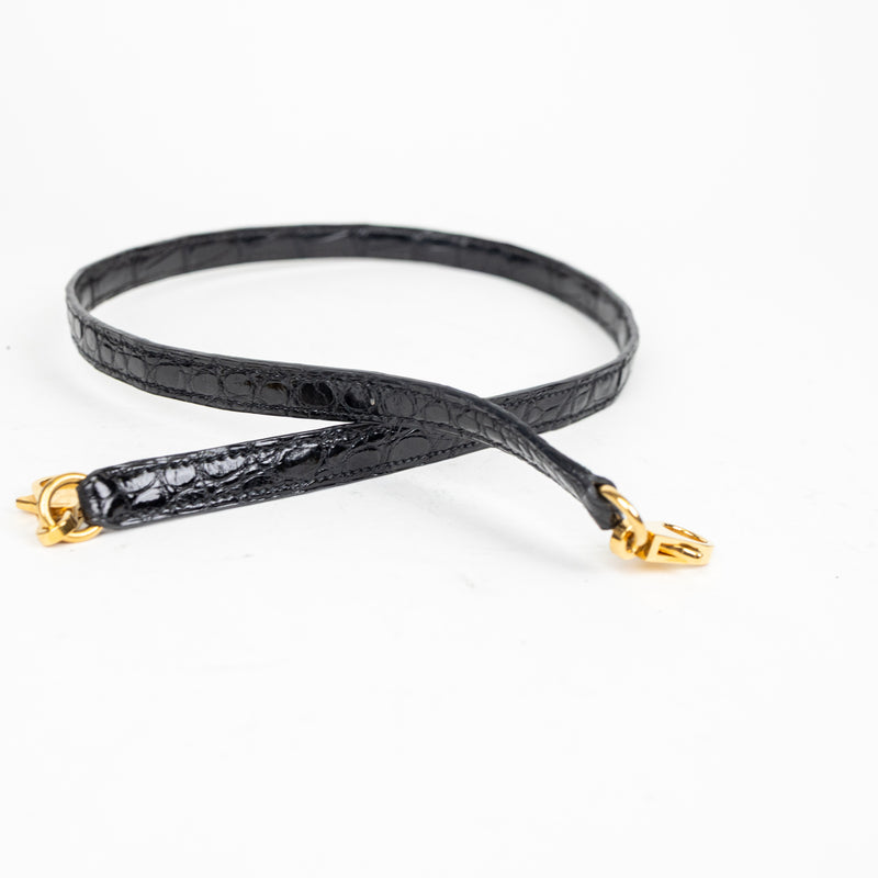 Hermès Black Crocodile Kelly 32cm GHW