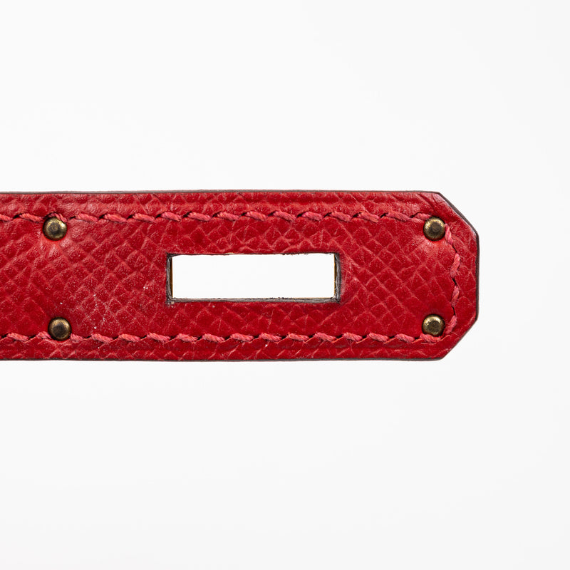 Hermès Kelly Sellier 28 in Rouge Epsom Leather with Gold Hardware