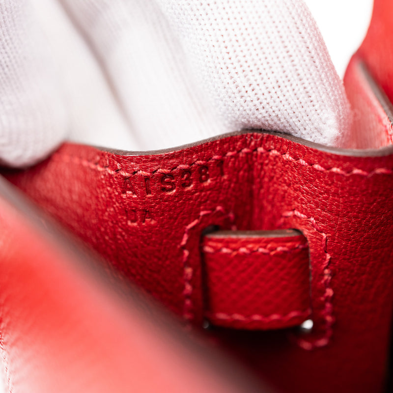 Hermès Kelly Sellier 28 in Rouge Epsom Leather with Gold Hardware
