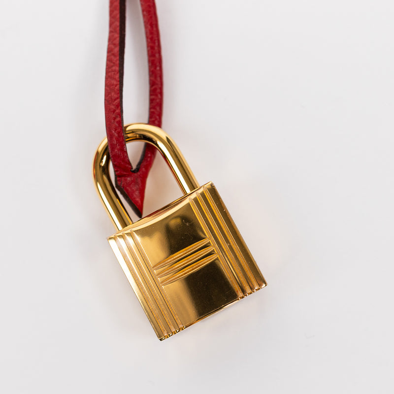Hermès Kelly Sellier 28 in Rouge Epsom Leather with Gold Hardware