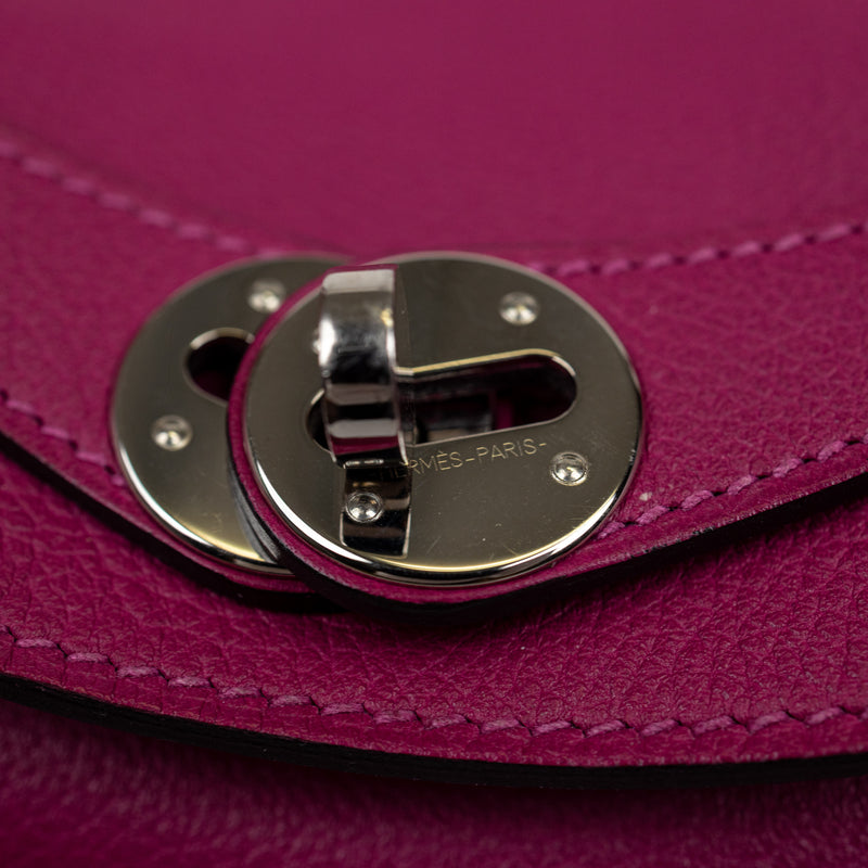 Hermes Rose Pourpre Swift Leather Lindy 26cm Bag SHW