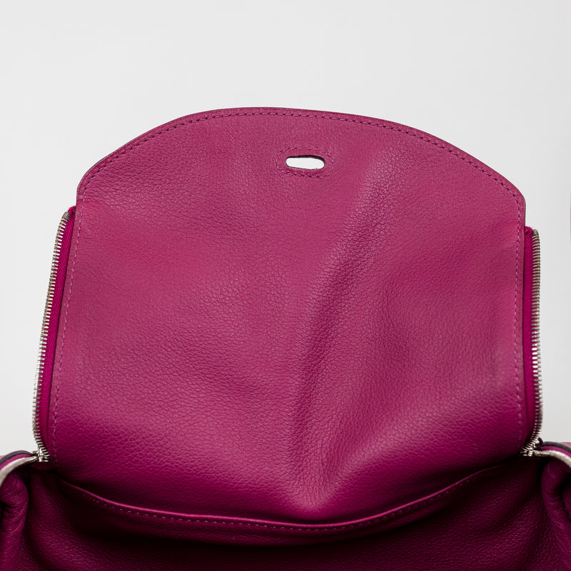 Hermes Rose Pourpre Swift Leather Lindy 26cm Bag SHW