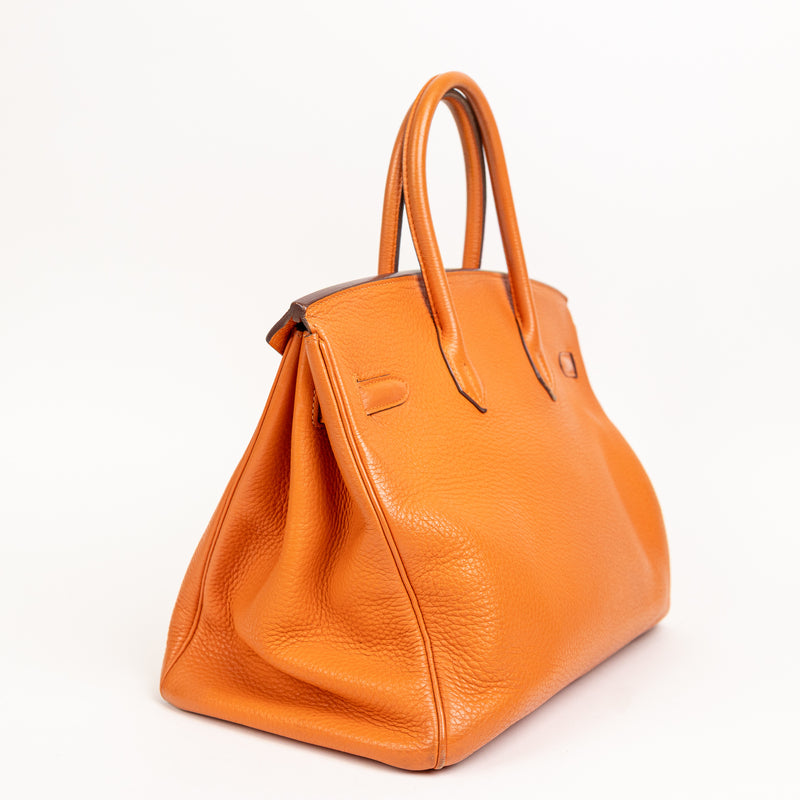 Hermes Orange Togo Leather Birkin 35 cm Gold Hardware